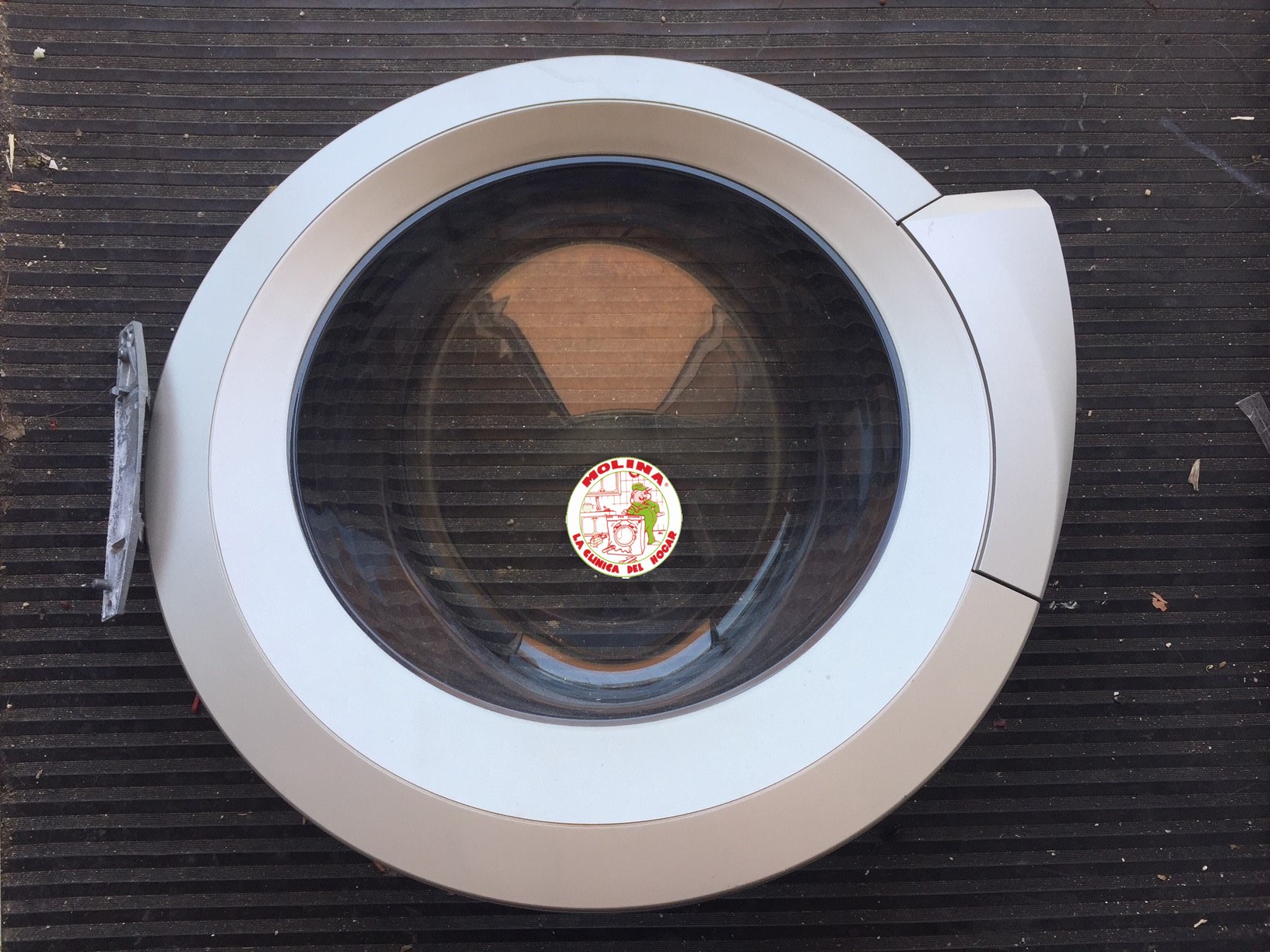 Puerta escotilla lavadora Bosch, Siemens, Balay, Neff, 8 kgs. plateada.