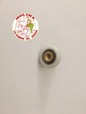 Rueda, rodamiento mampara ducha-baño 19x3mm.