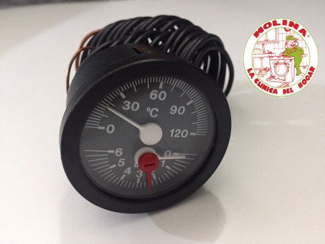 Termómetro+hidrómetro con bulbo , 0-120ºC.
