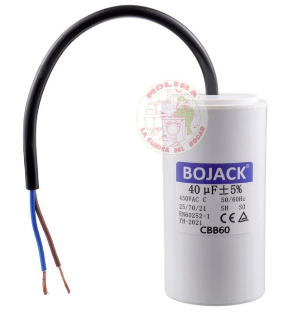CONDENSADOR DE TRABAJO 40nf. 400V - 500V.